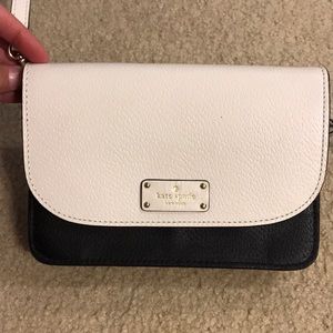 Kaye spade black and white crossbody